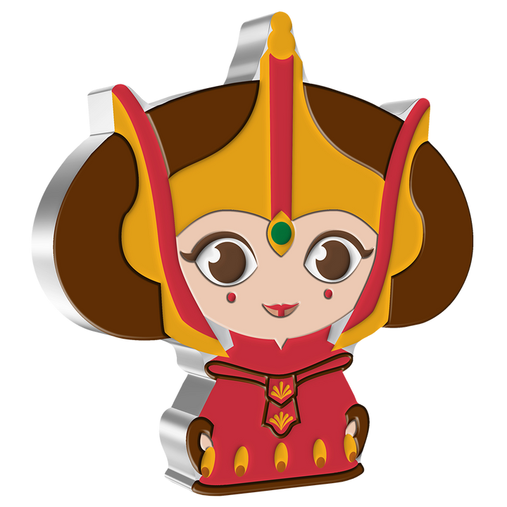 Niue: Star Wars - Padmé Amidala Chibi Coin kolorowany 1 uncja Srebra 2022 Proof