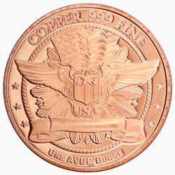 Liberty Standing 1 uncja Miedzi