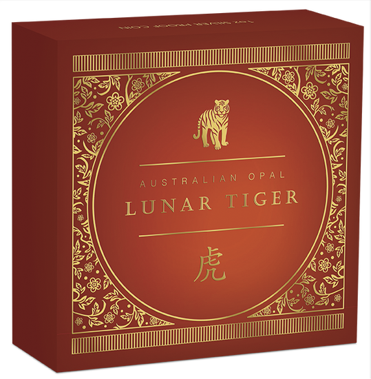 Lunar III: Rok Tygrysa 1 uncja Srebra 2022 Proof Opal