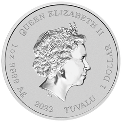 Tuvalu: Homer Simpson 1 uncja Srebra 2022