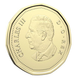 Lucky Loonie $1 Stal Platerowana Mosiądzem 2026