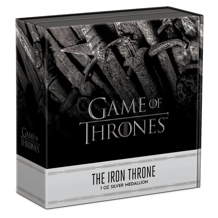 Game of Thrones - Iron Throne 1 uncja Srebra 2022 Antiqued Finish