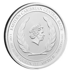 Antigua & Barbuda: Fregata wielka 1 uncja Srebra 2021