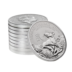Rok Szczura 1 uncja Srebra Wielka Brytania 2020