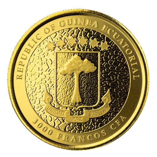 Equatorial Guinea: Giraffe 1 uncja Złota 2021 Proof