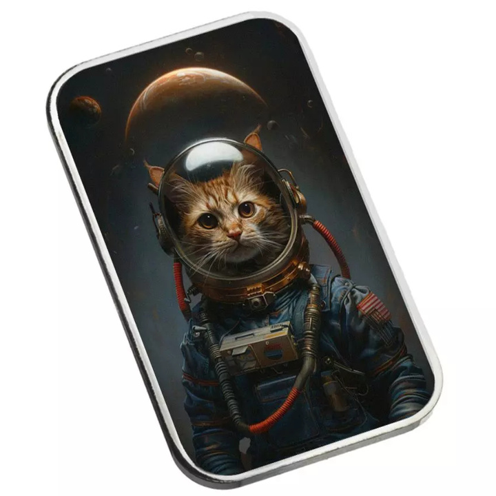 Sztabka The Holy Land Mint - Human Cats - Cosmo kolorowana 1 uncja Srebra 2025 