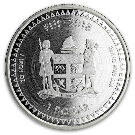 Fiji: Pacific Dollar 1 uncja Srebra 2018