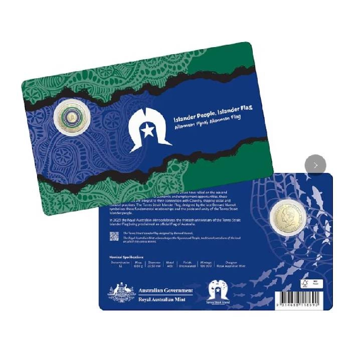 30th Anniversary of the Torres Strait Islander Flag kolorowany $2 Brąz 2025 "C" Mintmark