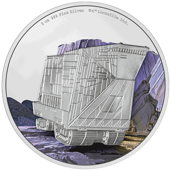Niue: Star Wars - Sandcrawler kolorowany 5 uncji Srebra 2022 Proof