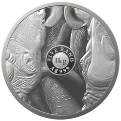 Big Five II: Rhino 1000 gramów Srebra 2022