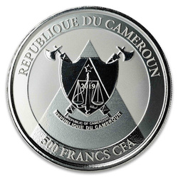 Cameroon: Cheetah 1 uncja Srebra 2019 Prooflike