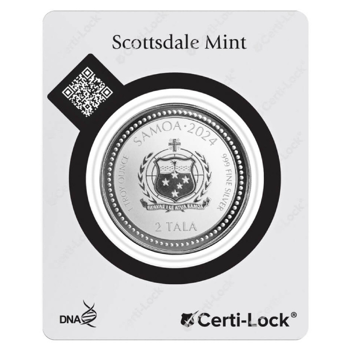 Samoa: Year of the Dragon 1 uncja Srebra 2024 Prooflike (moneta w karcie)