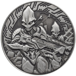 Samoa: Alien 1 uncja Srebra 2024 Antiqued Coin 