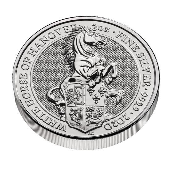 Bestie Królowej: Biały Koń Hanoweru 2 uncje Srebra 2020