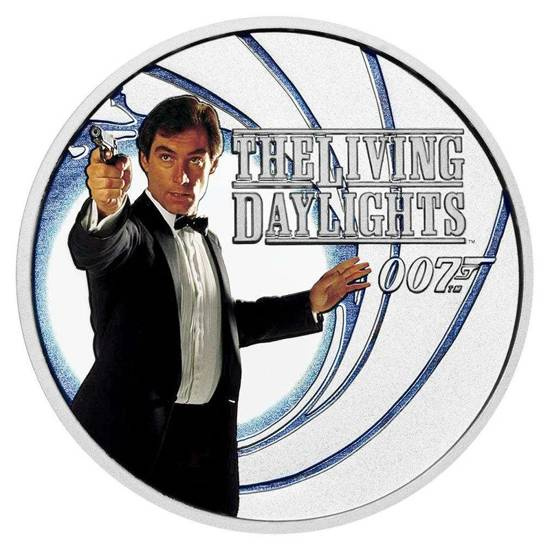 Tuvalu: The Living Daylights kolorowany 1/2 uncji Srebra 2022 Proof