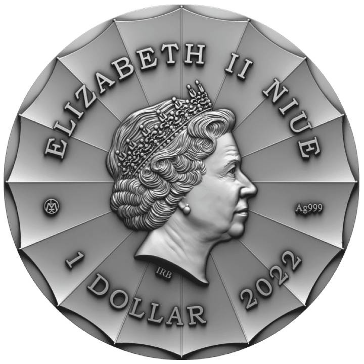 Niue: Fairy Tales - The Magical Nanny kolorowana $1 Srebro 2022 High Relief Antiqued Coin