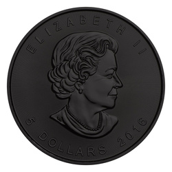Kanadyjski Liść Klonowy Apocalypse pozłacany 1 uncja Srebra 2016 Black Ruthenium