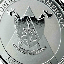 Cameroon: Cheetah 1 uncja Srebra 2019 Prooflike