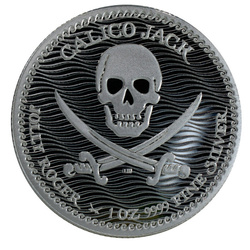 Niue: Jolly Roger - Calico Jack 1 uncja Srebra 2022