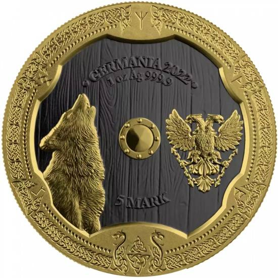 Valkyries: Hildegard kolorowana 1 uncja Srebra 2022 Multimetal