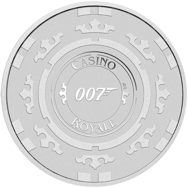Tuvalu: James Bond - Casino Royale "Casino Chip" 1 uncja Srebra 2023 