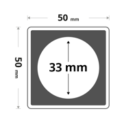 Kapsel na monetę Quadrum 33 mm 10 sztuk