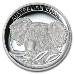 Koala 1 uncja Srebra 2014 PROOF High Relief