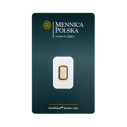 1 gram Sztabka Złota Mennica Polska