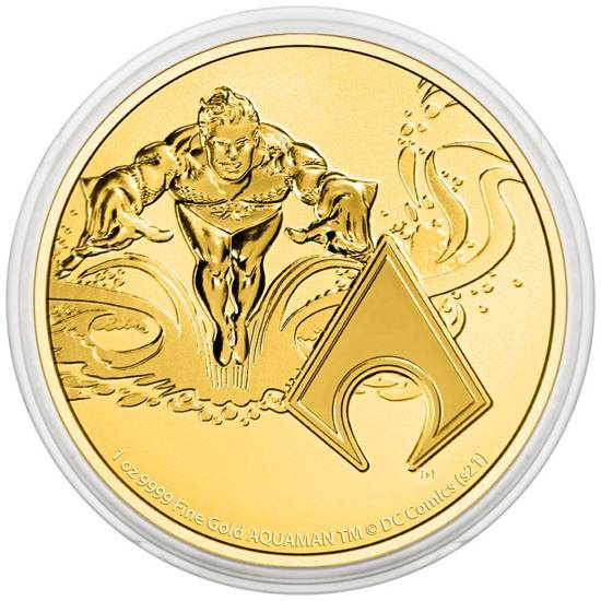 Niue: DC Comics - Aquaman 1 uncja Złota 2022