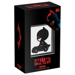 Niue: The Batman - Batman Day Chibi Coin kolorowany 2 uncje Srebra 2022 Proof