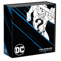 Niue: DC Villains - The Riddler kolorowany 1 uncja Srebra 2023 Proof
