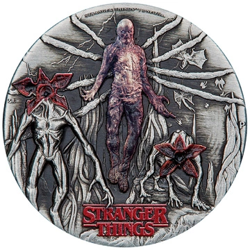 Stranger Things - Villains kolorowany 2 uncje Srebra 2026 Antiqued Coin 