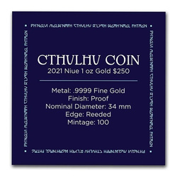 The Great Old One: Cthulhu 1 uncja Złota 2021