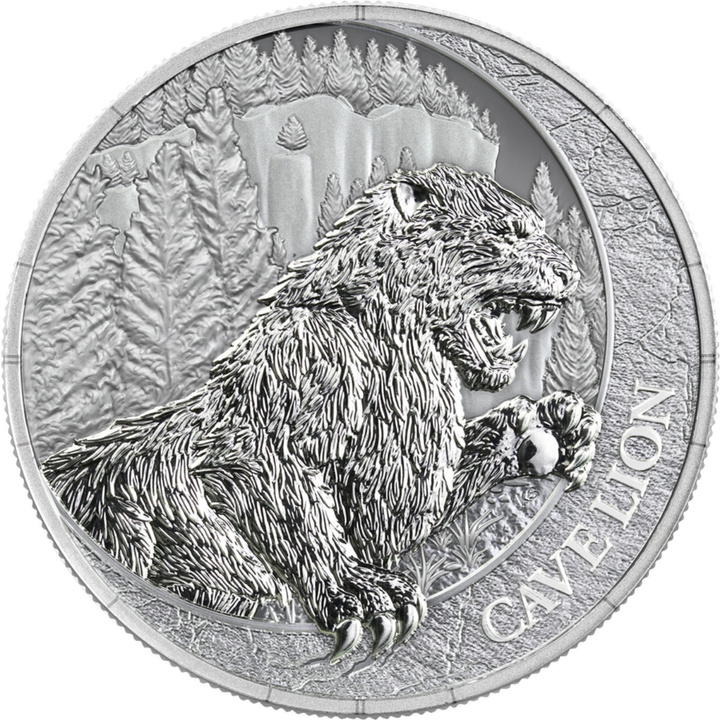 Germania Mint: Megafauna - Lew Jaskiniowy 1 uncja Srebra 2026