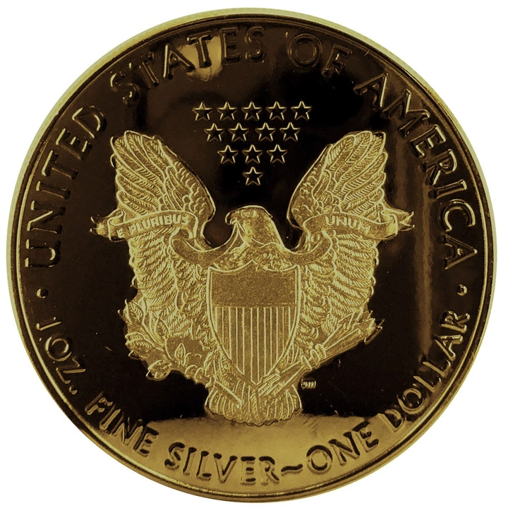 Amerykański Orzeł 1 uncja Srebra 2017 Black Rhodium Gilded