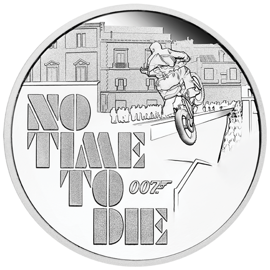 Tuvalu: James Bond 007 No Time To Die 1 uncja Srebra 2020