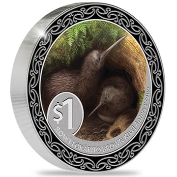 Kiwi kolorowany 1 uncja Srebra 2025 Proof