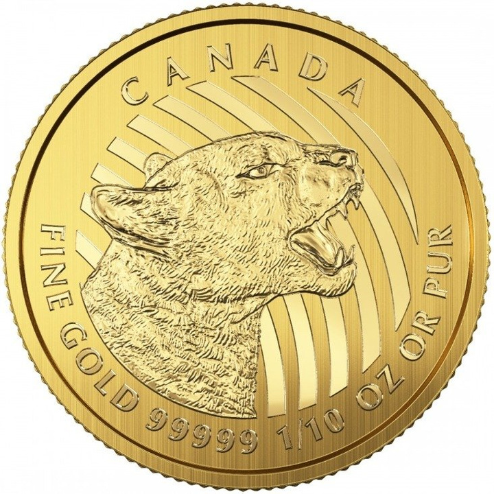 Zew natury: Warcząca Puma 1/10 uncji Złota 2016