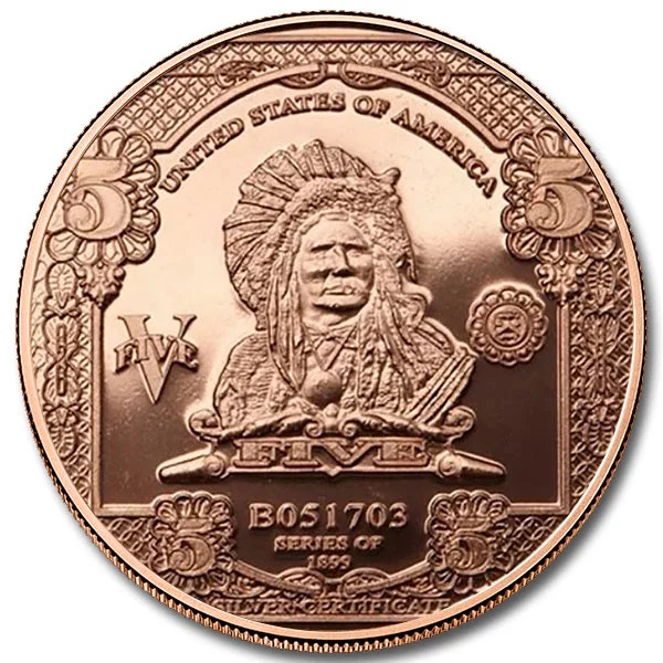 $5 Banknote 1 uncja Miedzi