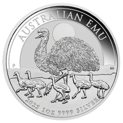 Australijski Emu 1 uncja Srebra 2025 MS 70 NGC First Day of Issue