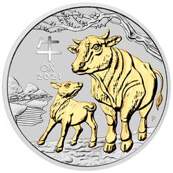 Lunar III: Rok Bawoła Set 3 uncje Srebra 2021 Proof