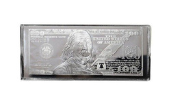 Replika Benjamin Franklin $100 4 uncje Srebra 2015 Proof