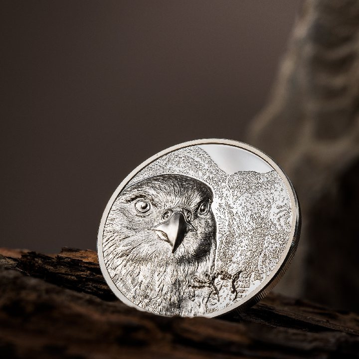 Mongolia: Mongolian Falcon 1 uncja Srebra 2023 Proof Ultra High Relief