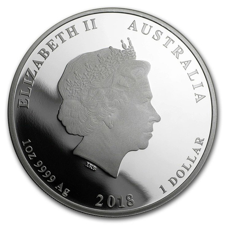 Lunar II: Rok Psa 1 uncja Srebra 2018 PROOF