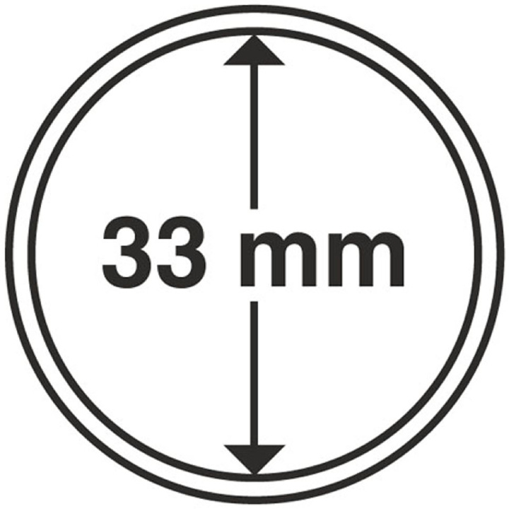 Leuchtturm - Plastikowy kapsel na monetę 33 mm 100 sztuk