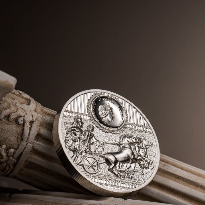 Cook Islands: Sparta pozłacany 3 uncje Srebra 2023 Proof Ultra High Relief