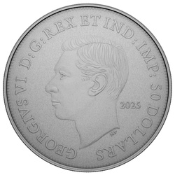 Canada: Emanuel Hahn's Original Sketch - Royal Visit $50 Srebro 2025 Antiqued Coin
