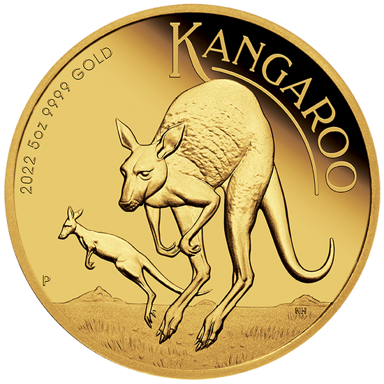 Australijski Kangur 5 uncji Złota 2022 Proof