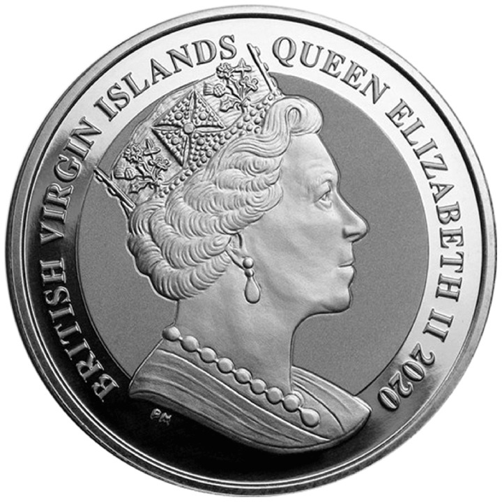 British Virgin Islands:The Mayflower - 400. rocznica 1 uncja Srebra 2020