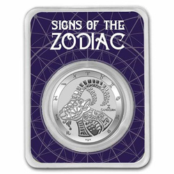 Tokelau: Zodiac Series - Koziorożec 1 uncja Srebra 2022 Slab